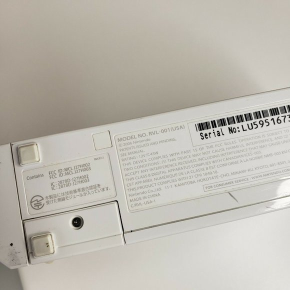 Nintendo Wii Gaming Console Sensor +Cords + U Draw Studio White RVL-001(USA) - Picture 7 of 8